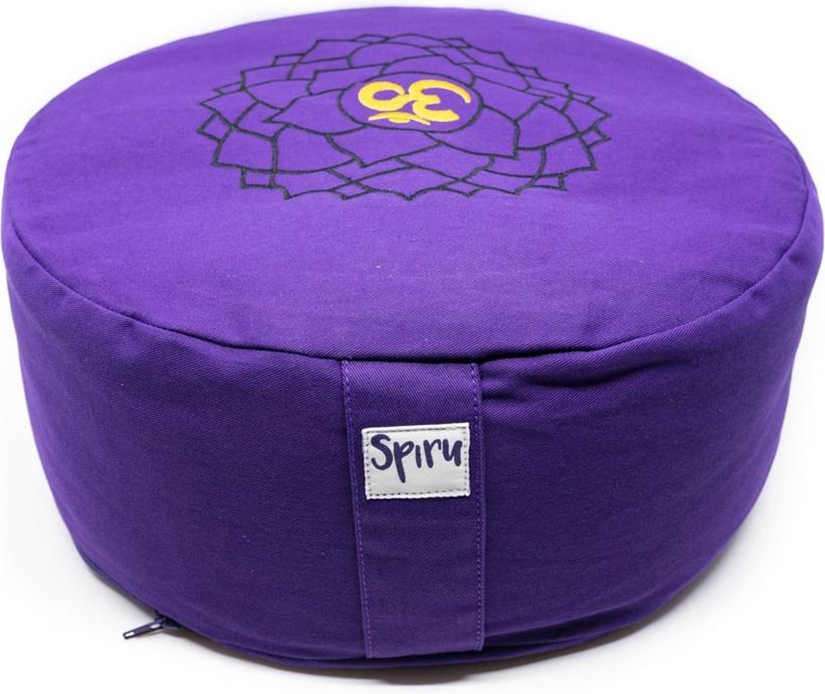 Spiru Meditatiekussen Katoen Paars – 7e Chakra Swadhishthana – 36 x 15 cm