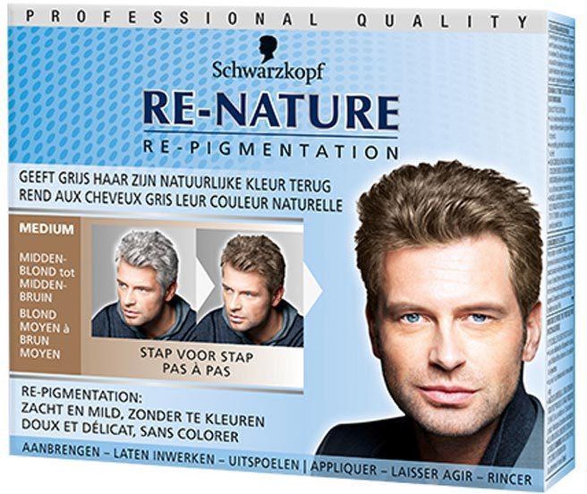 Schwarzkopf Re-Nature Re-Pigmentation-Creme Man - Midden blond tot medium bruin