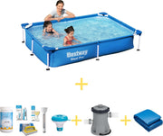 Bestway Zwembad - Steel Pro - 221 x 150 x 43 - Inclusief WAYS Onderhoudspakket