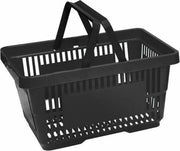 Winkelmandje 20 liter - zwart - 2 handvaten - 10 stuks