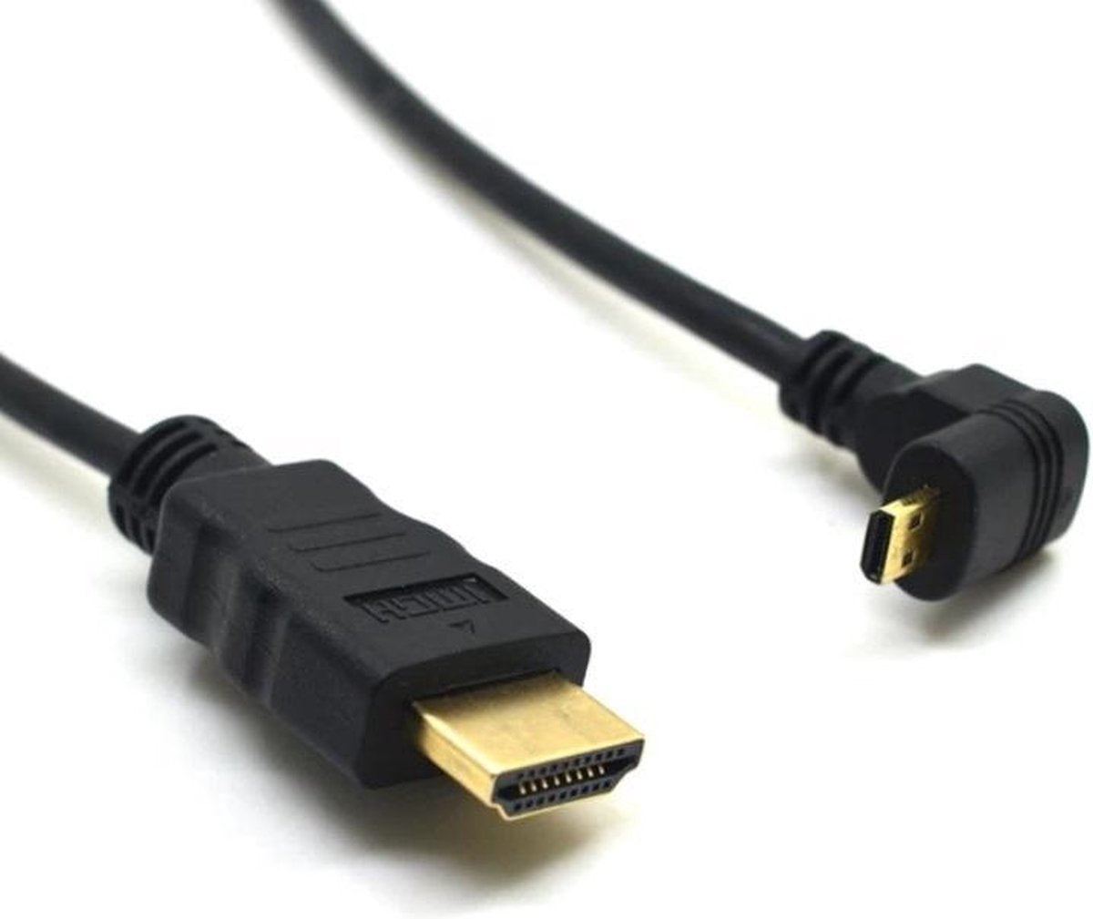 Coretek Micro HDMI - HDMI kabel - 90° haaks naar beneden - versie 1.4 (4K 30Hz) - 0