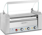 Royal Catering Hotdoggrill - 5 rollen - opwarmlade - roestvrij staal