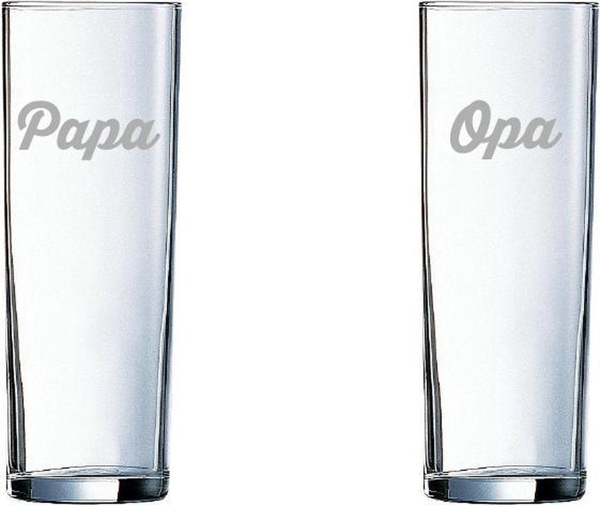 Gegraveerde longdrink 31cl papa+opa