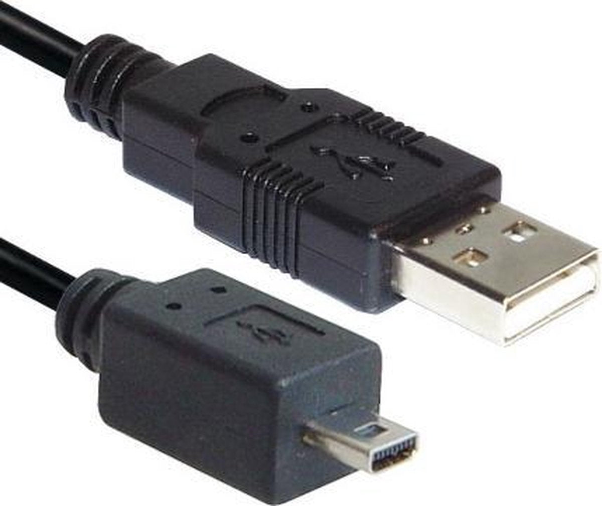 Transmedia Camera 8-pins naar USB-A kabel - USB2.0 - tot 1A / zwart - 1