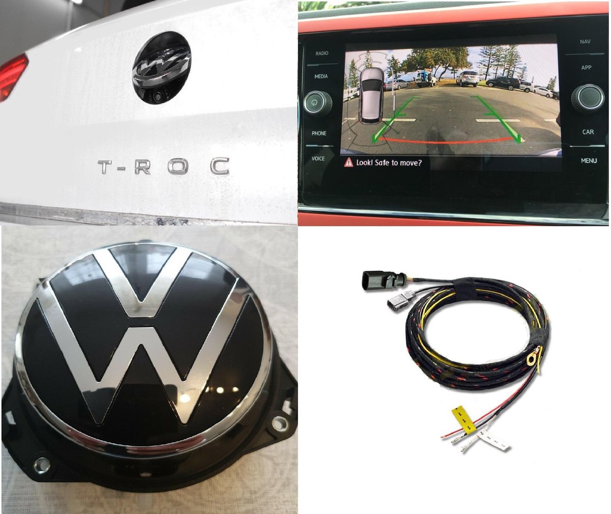 VW T Roc Achteruitrijcamera Camera Klaplogo Embleem T-Roc R line Dsg 1.5 Tsi 2.0 Tdi 4 motion