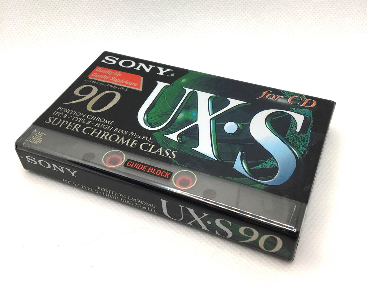 Audio Cassette Tape Sony UX-S 90 Chrome Class  / Uiterst geschikt voor alle opnamedoeleinden / Sealed Blanco Cassettebandje / Cassettedeck / Walkman / Sony cassettebandje.