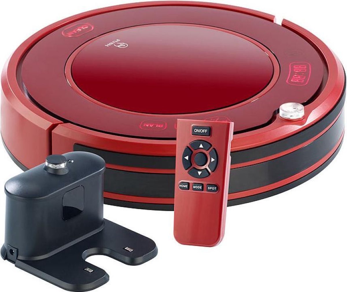 Sichler PCR 3550UV robot stofzuiger  met HEPA filter & UV licht - Bordeaux rood voor thuis of voor op kantoor - Made in Germany