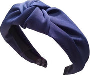 MINIIYOU® Basic Navy dames haarband - diadeem met knoop | Haarband volwassenen - vrouwen - dames - tieners - meiden