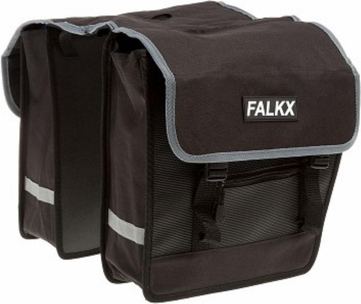 Falkx Dubbele Fietstas Schuin Zwart 26 Liter
