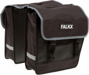 Falkx Dubbele Fietstas Schuin Zwart 26 Liter
