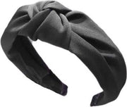 MINIIYOU® Basic zwarte dames haarband - diadeem met knoop zwart | Haarband volwassenen - vrouwen - dames - tieners - meiden