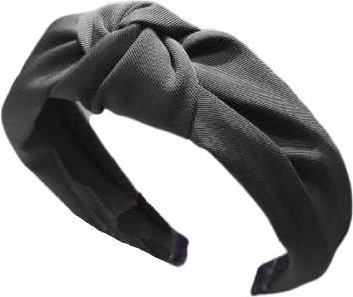 MINIIYOU® Basic zwarte dames haarband - diadeem met knoop zwart | Haarband volwassenen - vrouwen - dames - tieners - meiden