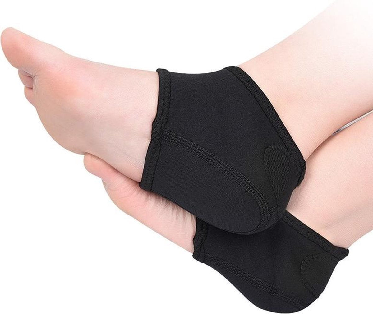 Medicca - Premium - 2 Stuks - Fasciitis Plantaris - Hielkussen - Hielkussentjes - Hielkussen Schoen - Antislip Hielkussen - Zwart
