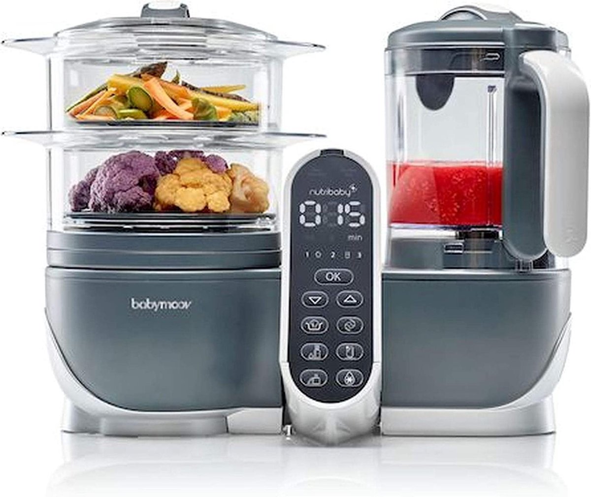 Babymoov® - Stoomkoker en blender 5-in-1 multifunctioneel - Baby blender - Baby mixer - Baby stomer