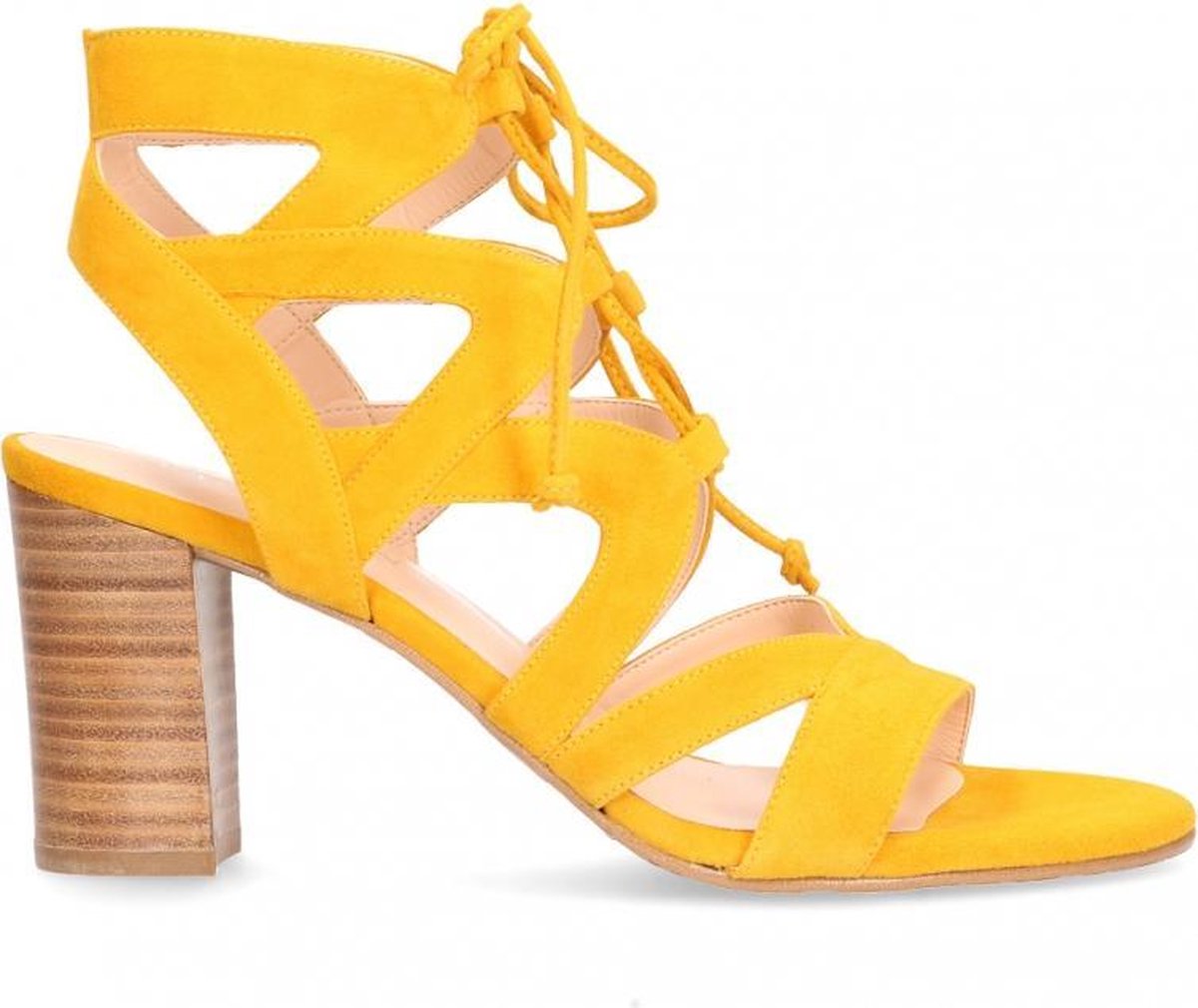 Van Dalen  - Sandaal Met Hak Suede - Womens - Yellow - 38