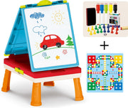 3 in 1 Tekenbord (whiteboard & krijtbord) incl. 2 spelletjes