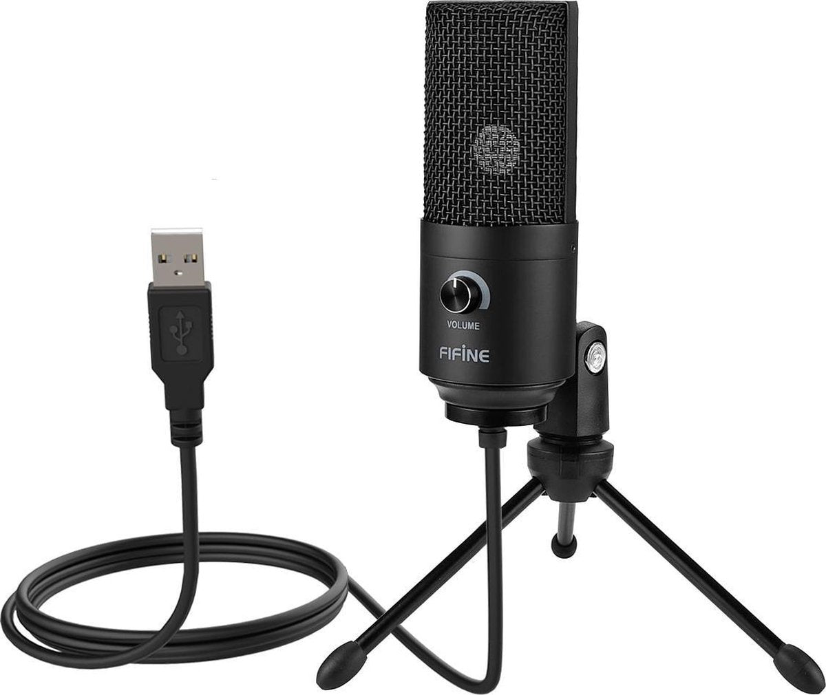 Fifine Metalen USB Condensator Opnamemicrofoon Voor Laptop Windows Cardioïde Studio Opname Zang Voice Over