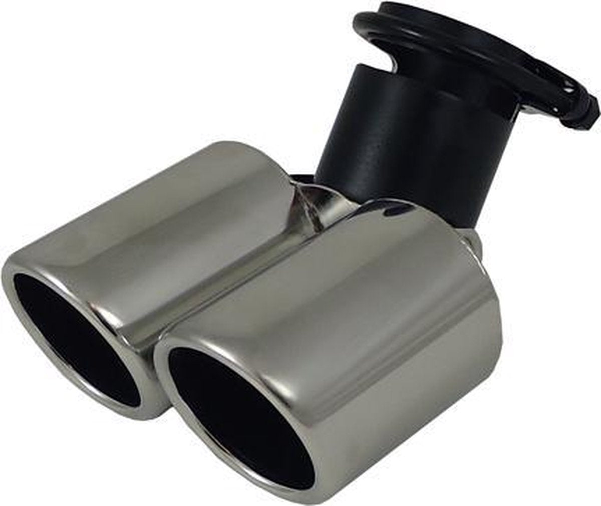 Uitlaatsierstuk RVS Verstelbaar 2x 76mm rond - passend 45-58mm