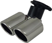 Uitlaatsierstuk RVS Verstelbaar 2x 76mm rond - passend 45-58mm