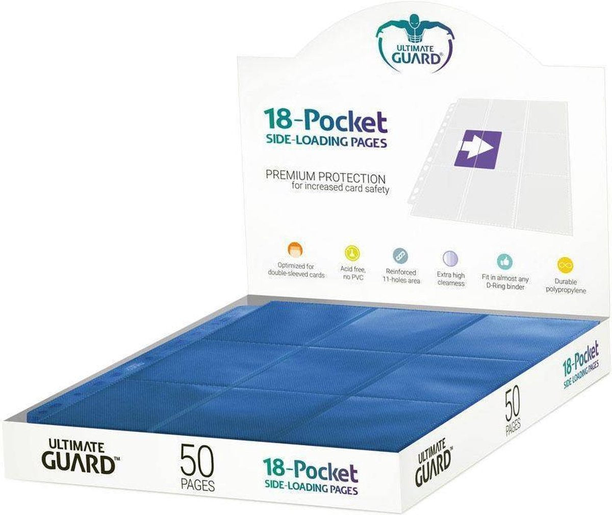 Ultimate Guard 50 Blue Pages 18 Pocket Side-Loading
