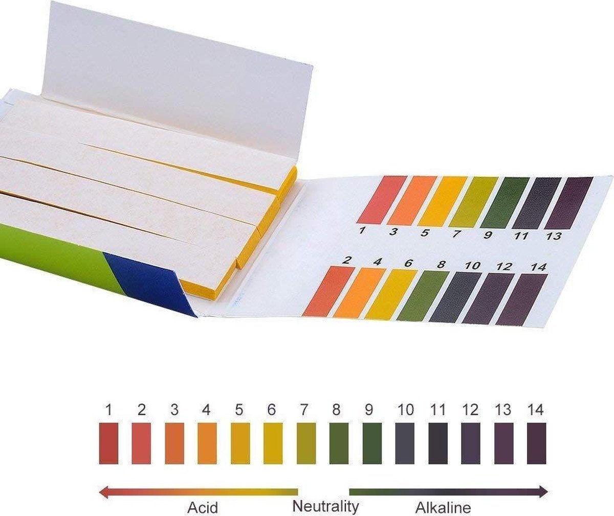 4 Pack PH Strip Test - Lakmoes Papier Zuur Meten Base 1 14 - Zwembad Aquarium - 320 Strips