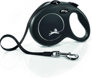 Flexi New Classic Tape - Hondenriem - Zwart - L - 5 m - (<50 kg)