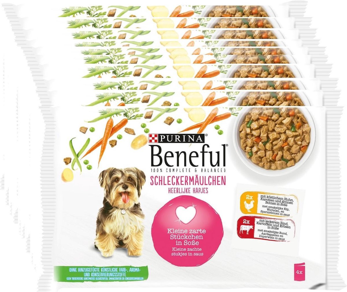10x Beneful Heerlijke Hapjes Kip - Rund 4 x 100 gram
