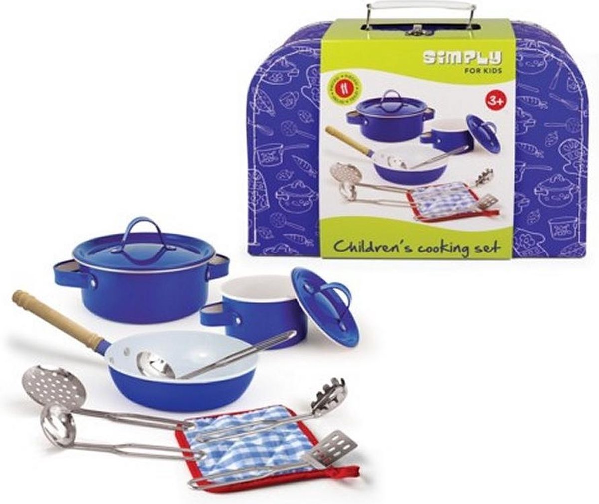 Kookset in koffer Simply for Kids blauw