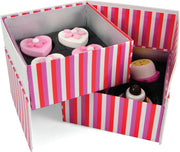 Speelgoed Gebakjes In 2-Laags Doos - 8 Stuks - Hout