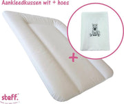 Steff - set - aankleedkussen - wit - 50x70 cm + aankleedkussenhoes zebra