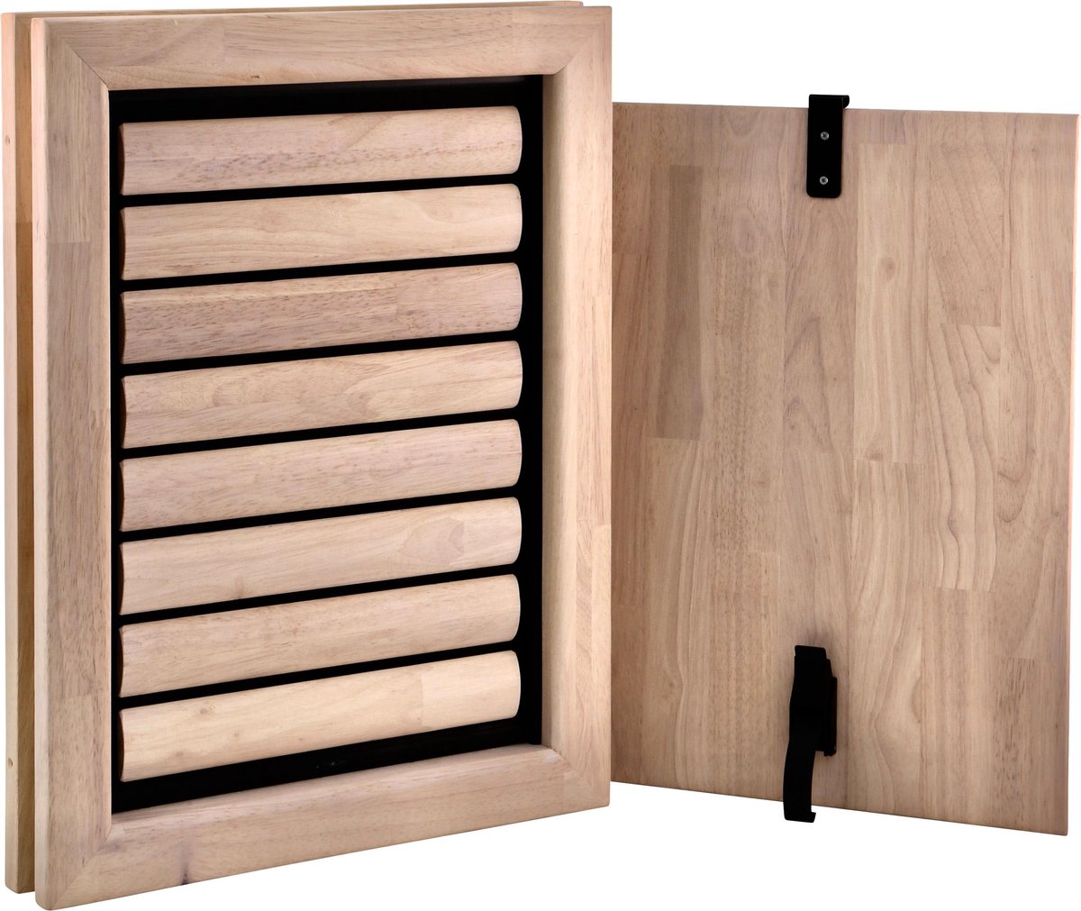 Tomsgates Beethoven Houten Hondenluik voor Zeer Grote Honden | Wit Afgewerkt | 45 x 32 cm | Eenvoudige Installatie | voor Deuren tot 5.5 cm dik | Isolerend | Duurzaam