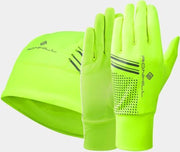 Ron Hill Beanie and Glove Set Fluo Geel