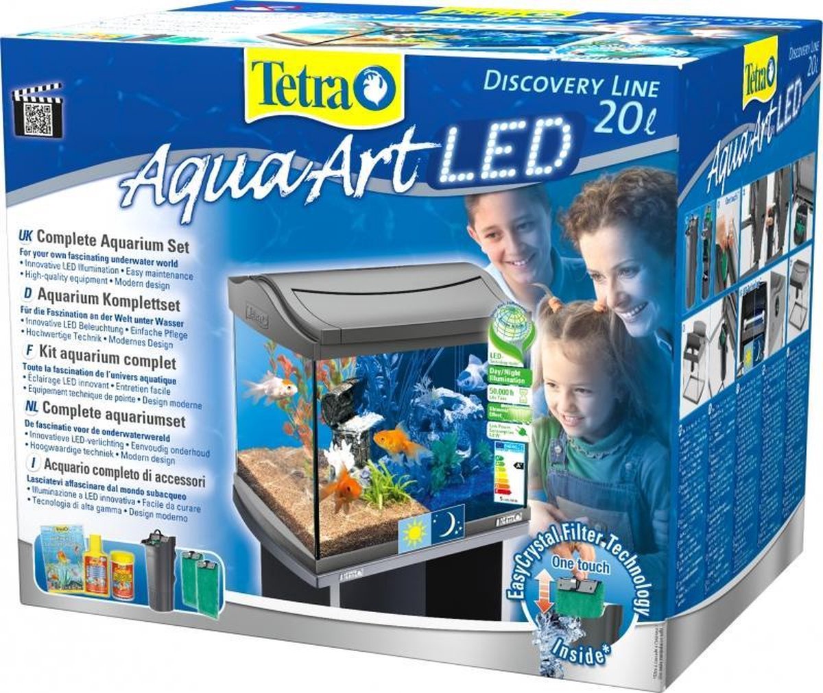 Tetra AquaArt LED Aquarium - 30x30x30 cm - 20L - Antraciet
