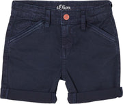 s.Oliver Jongens Korte Broek - Stretchkatoen - Donkerblauw - Maat 92