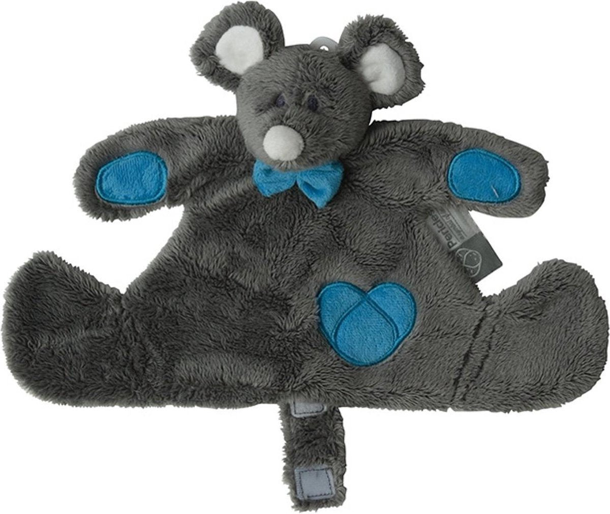 Pericles Knuffeldoekje Muis Doudou 30 X 20 Cm Grijs/blauw
