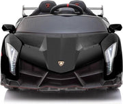 Elektrische Kinderauto Lamborghini Veneno 4x4 Zwart 2 persoons 24V Met Afstandsbediening FULL OPTION