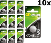 10 Stuks - GP CR2016 Professional Electronics 3V 90mAh Lithium knoopcel