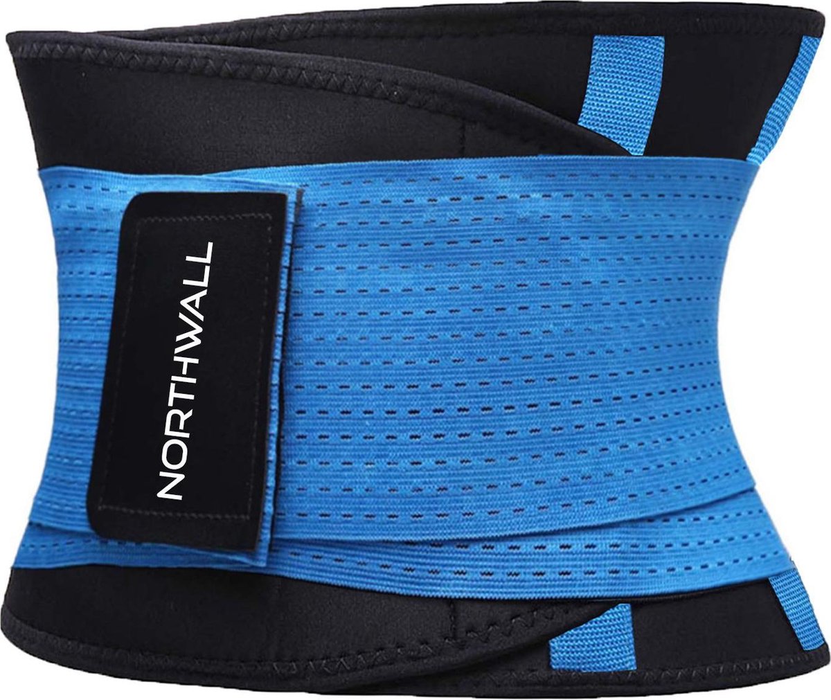 Northwall Rugbrace voor Onderrug met Baleinen - Corrigerende Rugband voor Onmiddelijke Pijnbestrijding & Rugondersteuning - Blauw - maat L (Taille: 91 - 102 cm)