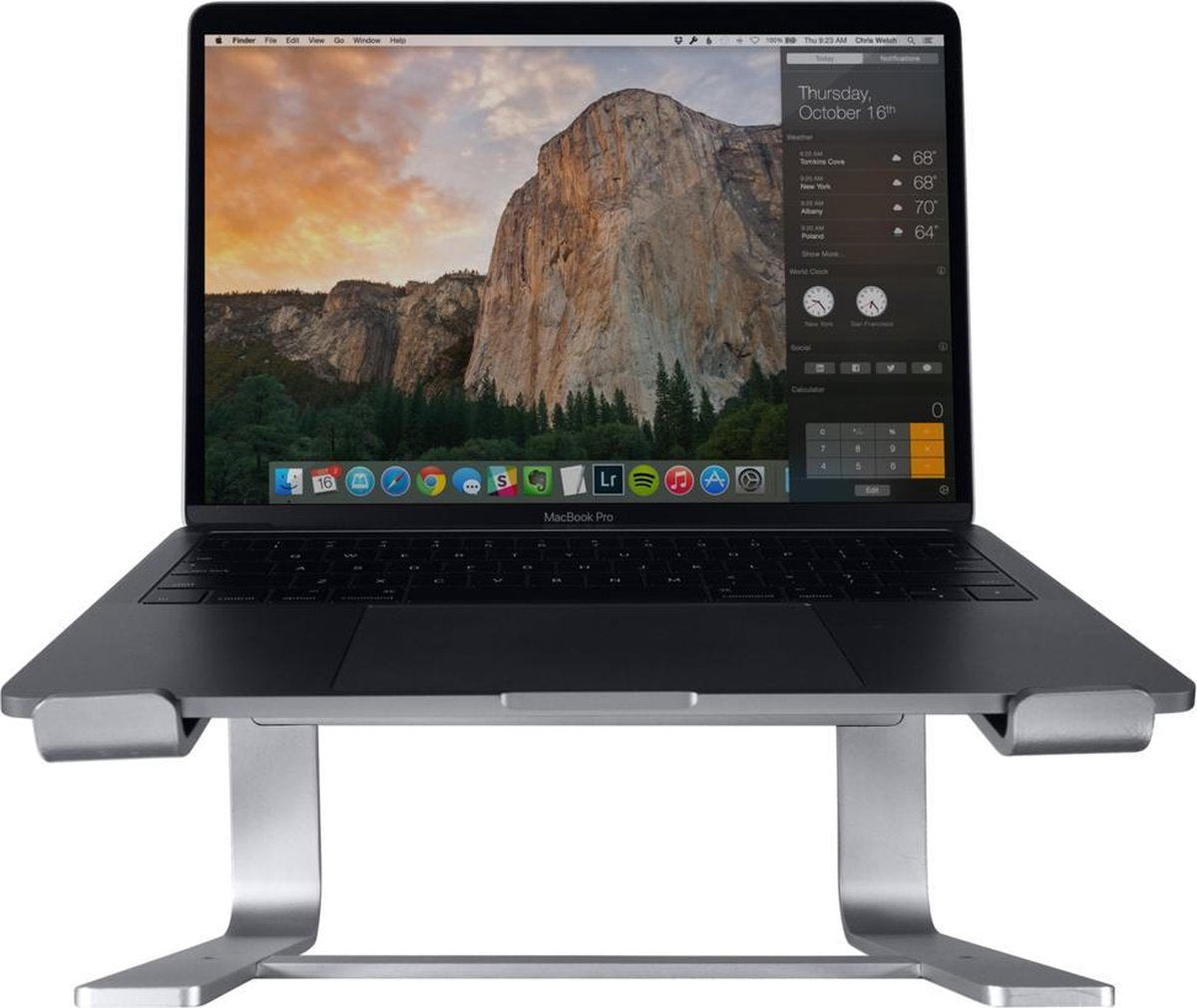 Aluminium stand - MacBook/Air/Pro/Notebook geschikt voor elke laptop van 10″ tot 17" - Space Gray