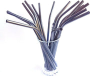 RVS rietjes | Zwart | 8 stuks | Herbruikbare rietjes | Vervanging voor plastic rietjes | Duurzame rietjes | Gekleurde rietjes | Incl. schoonmaakborstels | Zwarte rietjes | Metalen rietjes
