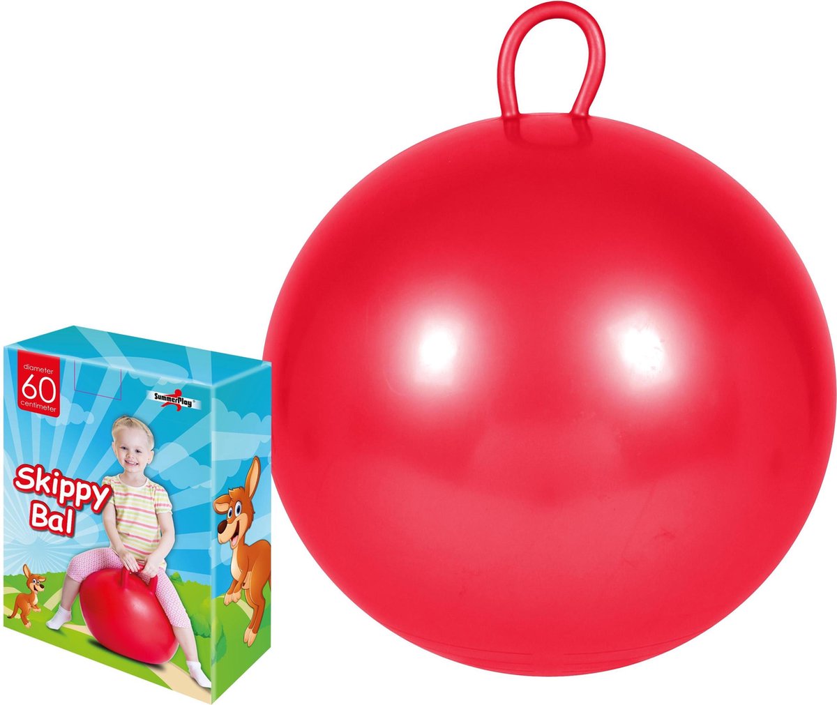 Skippybal 60 cm - Blauw of Groen of Rood