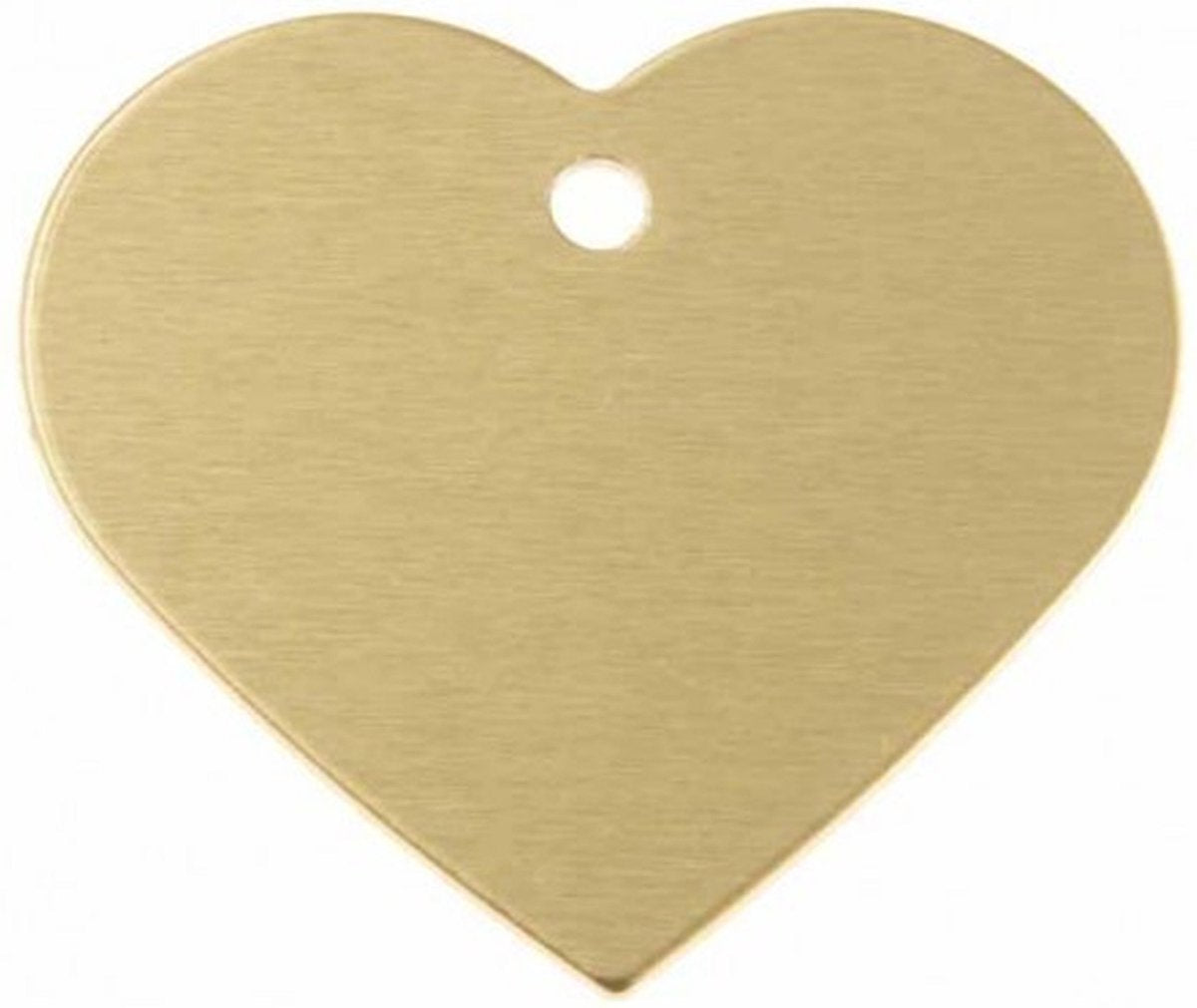 Hondenpenning Hart Groot goud | 1 zijde graveren | 38x32 mm | Anod.Alu.