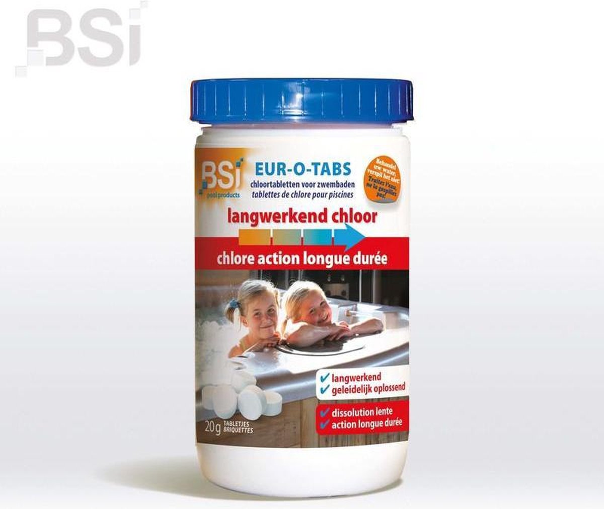 Chloortabletten langwerkend - 1 kg - kleine tabletten (20 gram)
