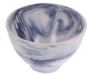 Kom blauw marmer porselein Ø15x11cm