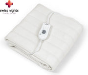 Swiss Nights Elektrische Onderdeken - 80x150 - Eenpersoons - Wit
