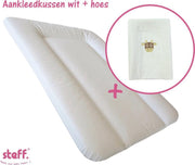 Steff - set - aankleedkussen - wit - 50x70 cm + aankleedkussenhoes koe swissy