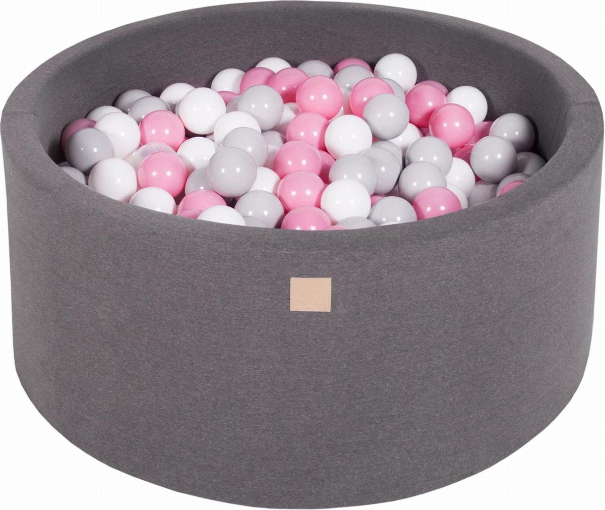 Ronde Ballenbak set incl 200 ballen 90x30cm - Donker grijs: Grijs