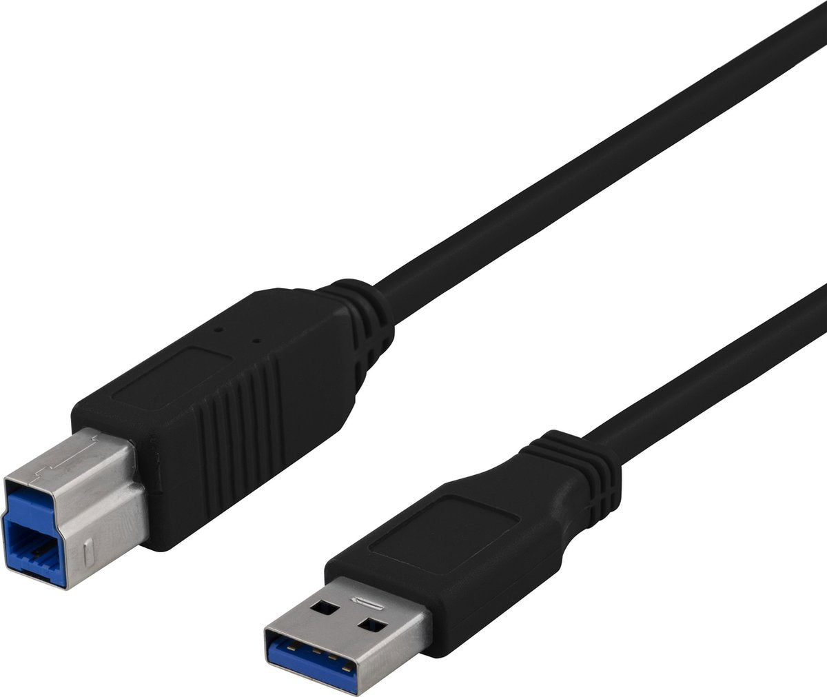 Deltaco USB3-150S USB-kabel 5 m USB 3.2 Gen 1 (3.1 Gen 1) USB A USB B Zwart