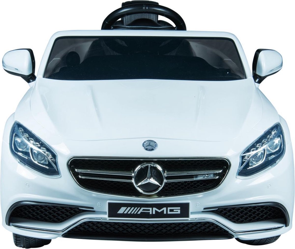 Elektrische Kinderauto Mercedes Benz S63 AMG Wit 12V Met Afstandsbediening