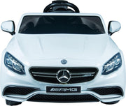 Elektrische Kinderauto Mercedes Benz S63 AMG Wit 12V Met Afstandsbediening